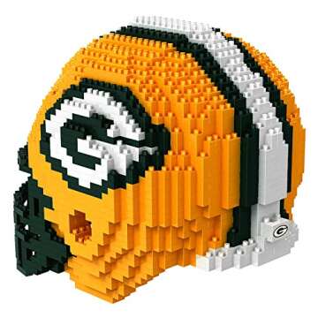 FOCO NFL Green Bay Packers 3D BRXLZ Construction Toy Blocks Set - Helmet