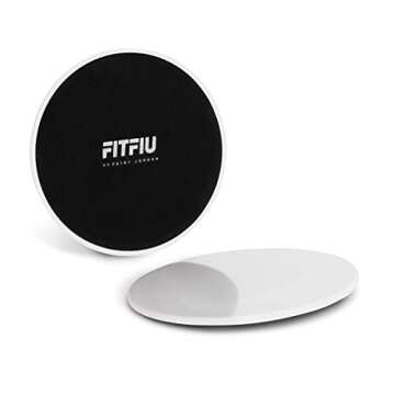 Fitfiu Fitness Pack of 4 Pilates Accessories: 1 Weights 2 Wristbands 2 Dumbbells 2 Dumbbells 2 Sliding Discs 1 Steel Elastic Band in White Silicone