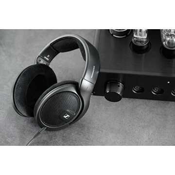 Sennheiser HD 560 S Over-The-Ear Audiophile Headphones - Neutral Frequency Response, E.A.R. Technology for Wide Sound Field, Open-Back Earcups, Detachable Cable, (Black) (HD 560S) (Renewed) HD 560S