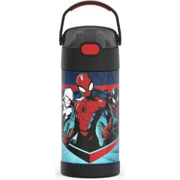 Spider-Man FunTainer Water Bottle - 12 oz Insulated Thermos for Kids