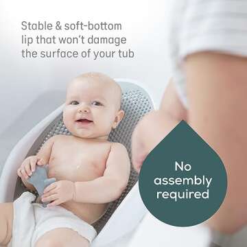 Angelcare Baby Bath Support - Safe & Comfortable Gray Seat