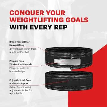 Hawk Sports Weightlifting Belt for Men and Women, 10mm x 4" Genuine Leather Lever Belt for Bodybuilding, Perfect for Deadlifting, Powerlifting, and Squats - Medium, Silver/Black