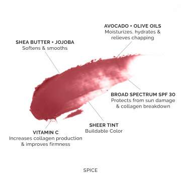 Vegan Tinted Lip Balm SPF 30 with Shea Butter