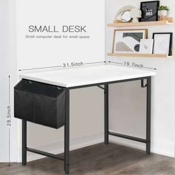 Modern Small Computer Desk for Kids and Teens