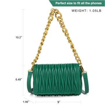 Montana West Quilted Evening Handbags for Women Crossbody Bags Trendy Small Purses and Top Handle Handbags MWC-060ADGN