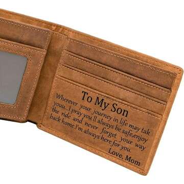 Personalized Leather Son Wallet
