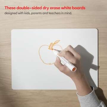 Board Geeks Dry Erase Board 9"x12"- Small 25 Classroom Mini White Boards for Students, Teachers | Double Sided Small White Board Bulk (25 Pk)