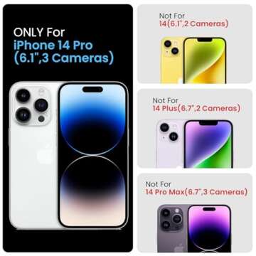 FireNova for iPhone 14 Pro Case, Silicone Upgraded [Camera Protection] Phone Case with [2 Screen Protectors], Soft Anti-Scratch Microfiber Lining Inside, 6.1 inch, Midnight Green