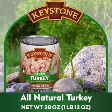 Keystone Meats All Natural Canned Turkey 28 Ounce Long Term Shelf Life Emergency Survival Food Canned Meat | Ready to Eat | All White Meat Pack of 1