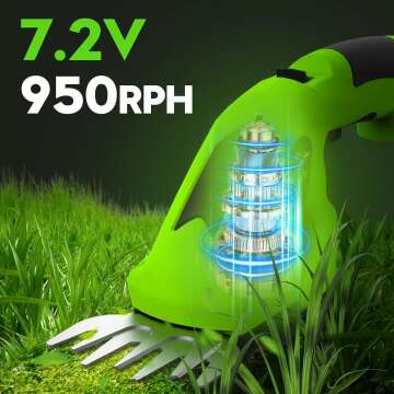 Cordless 2-in-1 Hedge Trimmer & Grass Shear Tool