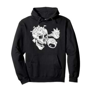 Rick & Morty Skull with R&M Eyes Pullover Hoodie