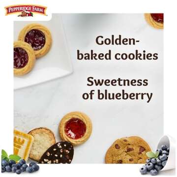 Pepperidge Farm Verona Blueberry Thumbprint Cookies - 6.75 oz Bag for Sweet Cravings