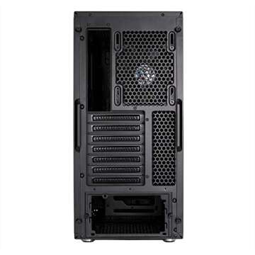 Fractal Design Meshify C - Compact Mid Tower Computer Case - Open ATX Layout- High Performance Airflow/Cooling - 2x Fans included - PSU Shroud - Modular interior - Water-cooling ready - USB3.0 - Black