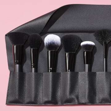 e.l.f. Ultimate Makeup Brush Set & Travel Roll, 17-Piece Brush Kit, Brushes For Eyeshadow, Foundation, Powder, Concealer & more, Vegan & Cruelty-Free