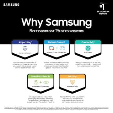 SAMSUNG 50-Inch Crystal UHD Smart TV, 2024 Model