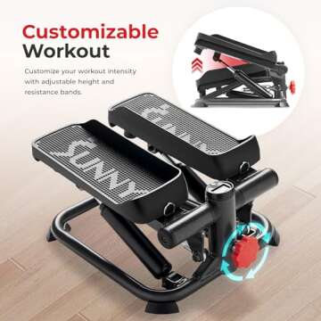 Sunny Health & Fitness Smart 2-in-1 Stepper - Total Body Workout