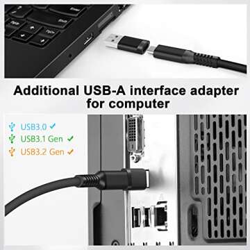 Kuject Link Cable 16FT Compatible for Quest 3S/3, Quest 2/Pro, Pico 4, VR Headset Accessories Cable for Rift S/Steam VR Games, USB 3.0 Type C to C High Speed Data Transfer Charging Cord for Gaming PC