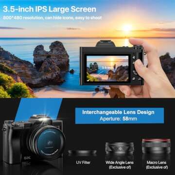 5K WiFi Autofocus Vlogging Camera - Capture Stunning Moments