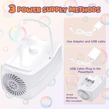 Bubble Maker - 18000 Bubbles/Min for Kids & Parties