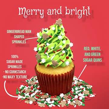 Christmas sprinkles | Sprinkles | Christmas jimmies | Cookie sprinkles