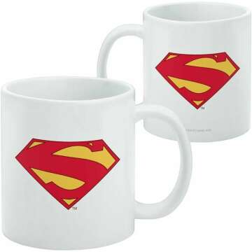 Superman New 52 Shield Logo Ceramic Coffee Mug