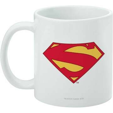 Superman New 52 Shield Logo Ceramic Coffee Mug