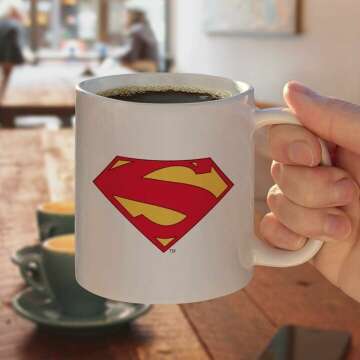 Superman New 52 Shield Logo Ceramic Coffee Mug