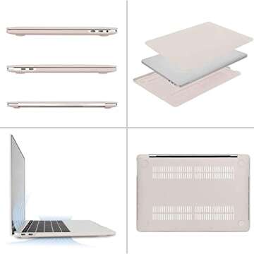 MOSISO Compatible with MacBook Pro 15 inch Case 2019 2018 2017 2016 Release A1990 A1707 with Touch Bar, Plastic Hard Shell Case & Keyboard Cover & Screen Protector & Storage Bag, Rock Gray