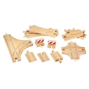 BRIO World 33307 - Advanced Expansion Pack - 11 Piece Set of Wooden Train Tracks for Kids | Train Set Expansion | Fun Learning Toy | Compatible with All Railway Toys | FSC Certified