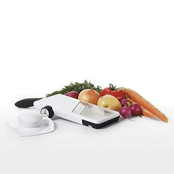 OXO Good Grips Large Adjustable Handheld Mandoline Slicer,White