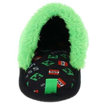 Minecraft Youth Unisex Slipper in Creeper Green