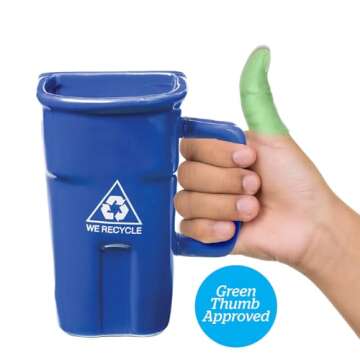 BigMouth Inc Recycle Bin Coffee Mug - Funny Gag Gift for Office