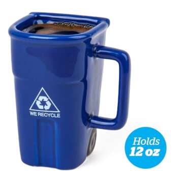 Funny Recycle Bin Coffee Mug for Office Gags 12oz