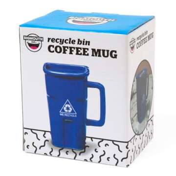 Funny Recycle Bin Coffee Mug for Office Gags 12oz