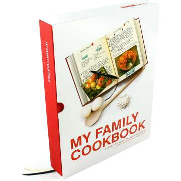 Suck UK Recipe Book To Write In Your Own Recipes | Blank Recipe Book & Cookbooks To Write In | Hardcover Recipe Notebook | Blank Cookbook & Recipe Journal | Make Your Own Cookbook | DIY Cookbook | Red