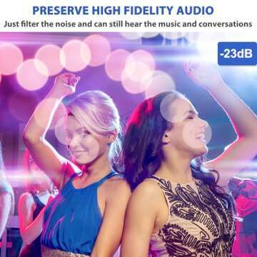 Laudexua High Fidelity Concert Ear Plugs, 2 Pairs Ear Protection Musician Earplugs for Concerts, Music Festival, Motorcycle, and Other Noise Reduction Events