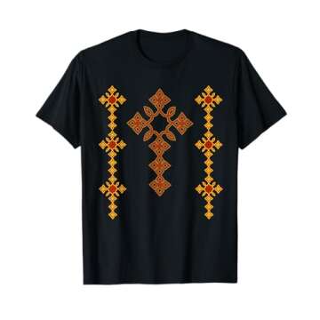 Traditional Ethiopian cross art Ethiopian Cross T-Shirt