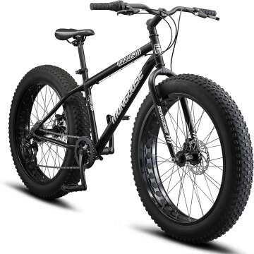 Mongoose Malus Fat Tire Mountain Bike - 26" Wheels, Steel Frame, Disc Brakes