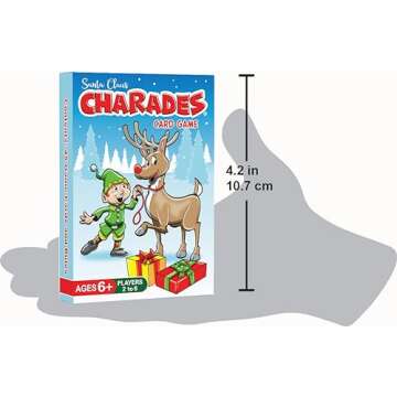 Arizona GameCo Santa Claus Charades, a Fun Christmas Game for Kids Ages 6+ – No Reading is Required to Play – Christmas Party, Family Board Game Night, Gift Idea, Stocking Stuffers