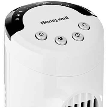 Honeywell HYF023W Comfort Control Tower Fan, Wide Area Cooling, White