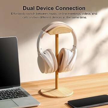 Edifier WH700NB Wireless Active Noise Cancellation Over-Ear Headphones, Bluetooth 5.3 Foldable Lightweight Headset, Dual Device Connection, 68-Hour Battery Life, for Travel, Home Office - Ivory