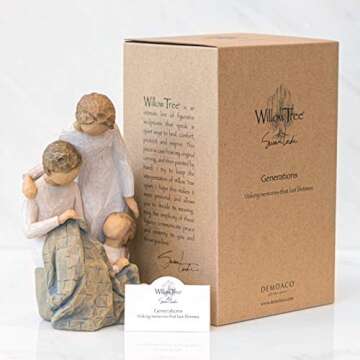 Willow Tree Generations, Making memories that last lifetimes, Reflects time spent with grandmother, mother, daughter, and what is learned from loving family relationships, Sculpted Hand-Painted Figure