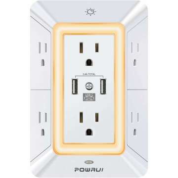 Surge Protector Power Strip with USB Ports – POWRUI