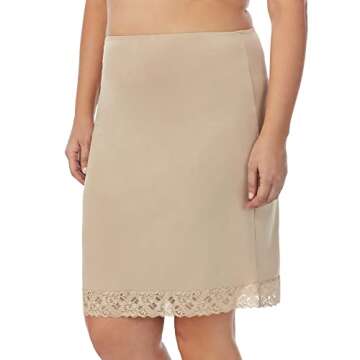 Jones New York womens Silky Touch 23 Anti-cling Knee Length Half Slip, Nude, Small US