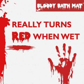 Bloody Bath Mat - Turns Red When Wet - 25"x16"