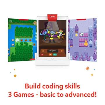 Osmo - Coding Family Bundle for iPhone, iPad & Fire Tablet - 3 Educational Learning Games - Ages 5-10+ - Coding Jam, Coding Awbie, Coding Duo - STEM Toy (Osmo Base Required) (Amazon Exclusive)