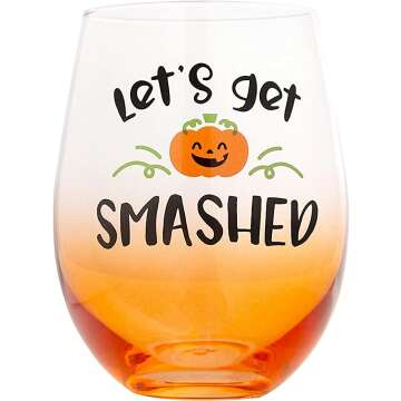 Halloween Stemless Wine Glass