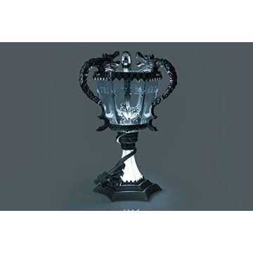 Harry Potter Triwizard Cup Battery Operated Mood Light | 13-Inch Tall LED Lamp,Silver