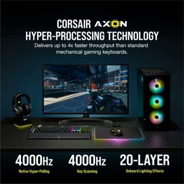 Corsair K100 RGB Optical-Mechanical Gaming Keyboard | OPX Switches