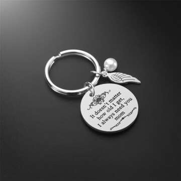 iJuqi Mother's Day Gifts from Daughter Son for Mom Birthday Valentine's Day Christmas Gifts Mom Keychain Mother Keyring